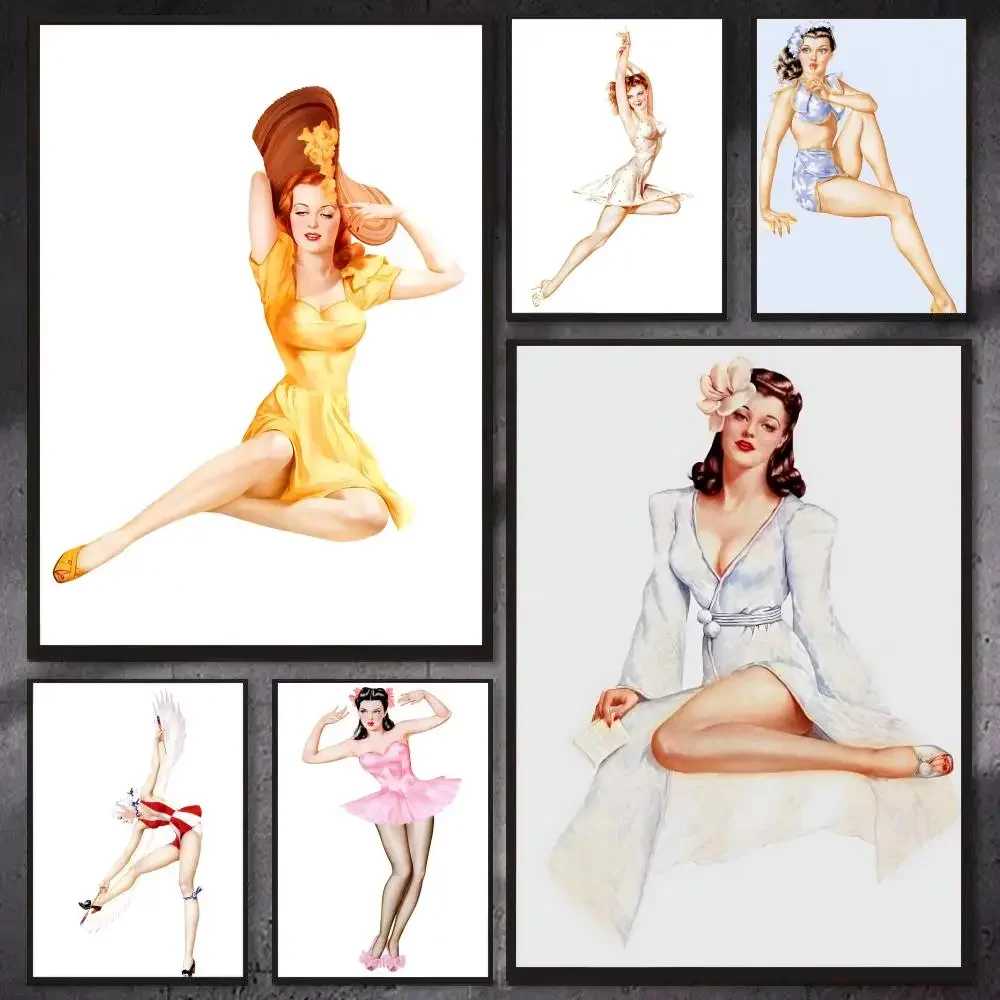 Poster Wall Art Print, Interior Wall Decor, Home & Office Decoration, Artist Alberto Vargas Pin-up Art