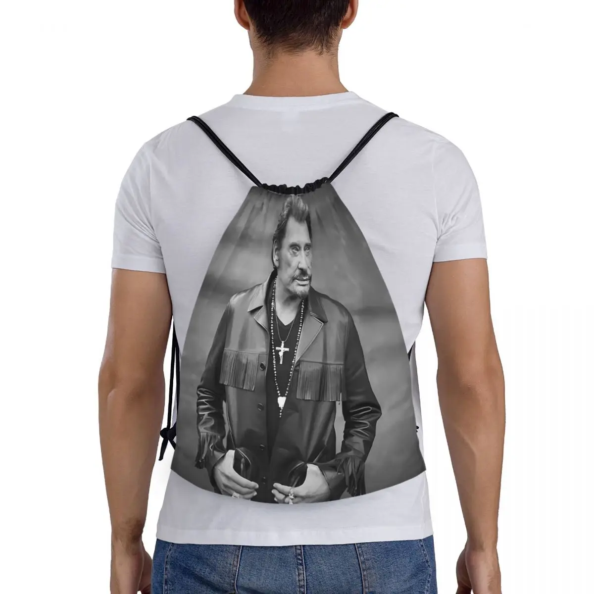 

Рюкзаки Rock Johnny Hallyday, модные портативные сумки на шнурке, сумка для хранения книг, сумки для путешествий, школы