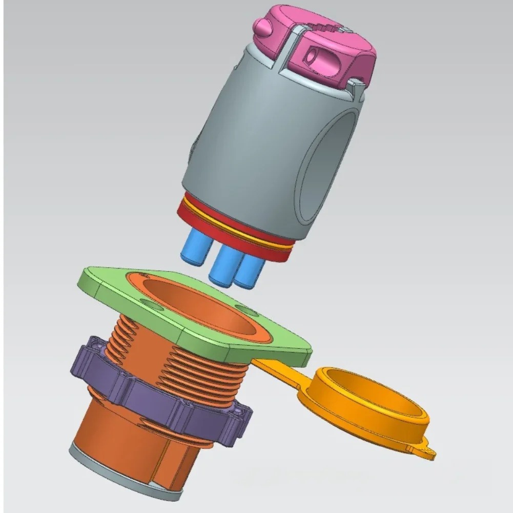 70 Amp Waterproof Trolling Motor Connector Designed for High Current Draw Motors in For 2-Wire and 3-Wire Marine Wiring Schemes