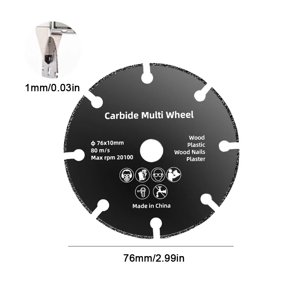 1-10PCS 76mm Saw Blade Electric Grinding Cutting Disc Rotary Tool Metal Cutter Power Tool Wood Cutting for Angle Grinder