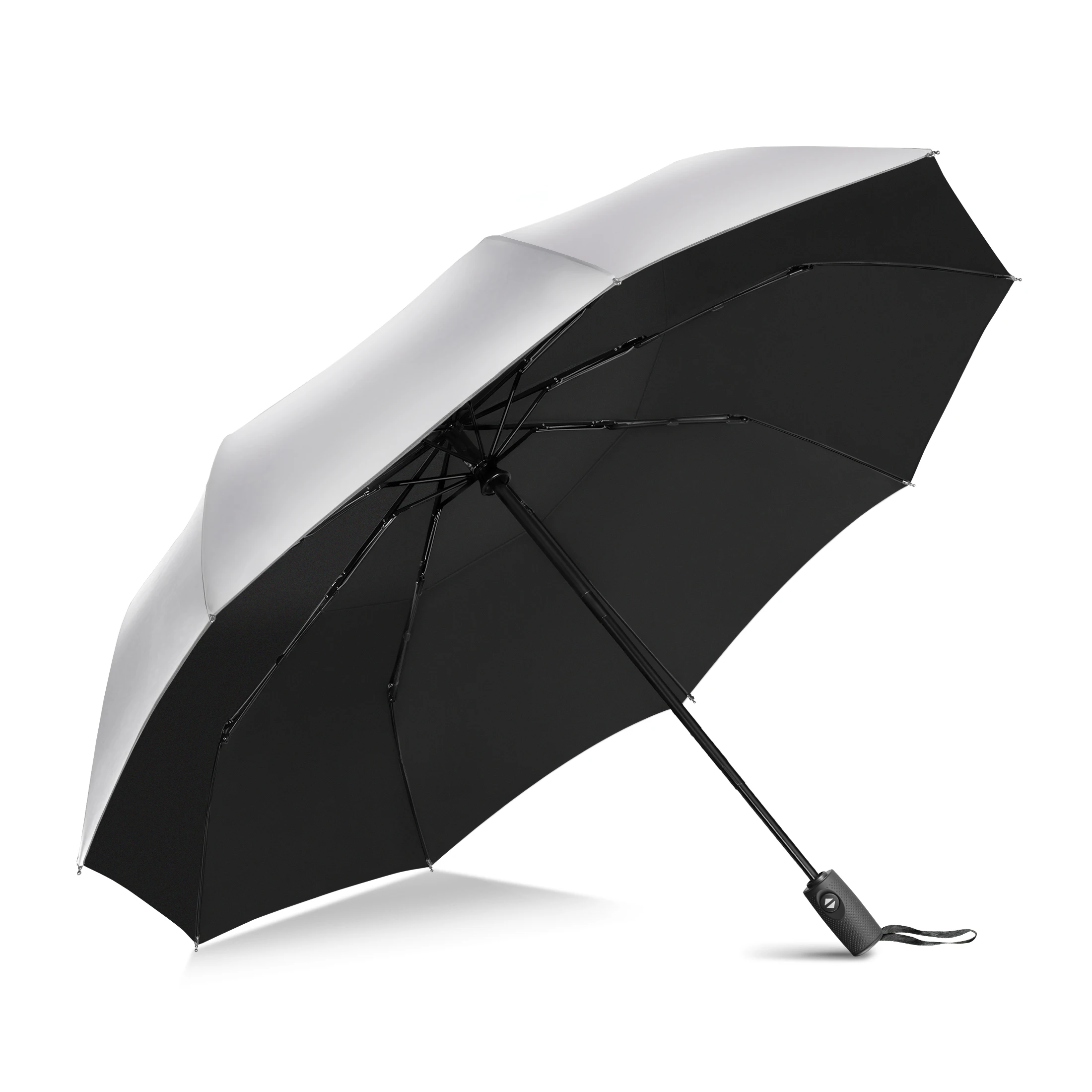 Wind Resistant Folding Automatic Umbrella Rain Women Auto Luxury Big Windproof Umbrellas Rain for Men silvery Coating  Parasol