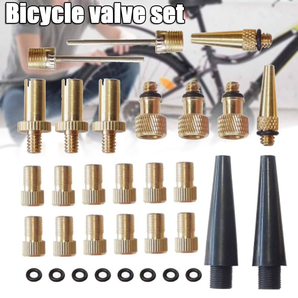 Bicycle Valves Adapter Set Bike Pumps Adapter DV AV SV Valves Converter For Compressor Bicycle Tire Inflator Pumps