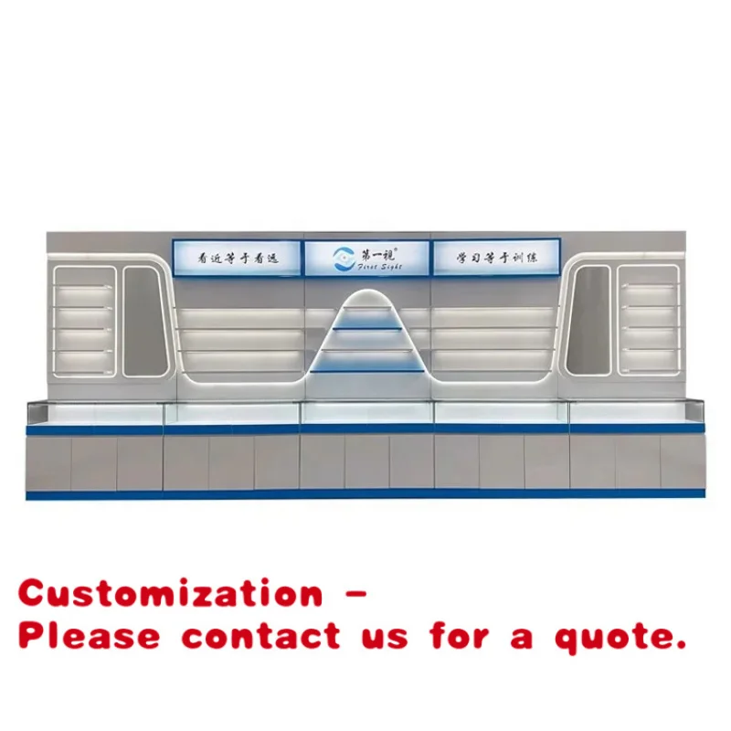 custom.Simple Style Eye Glasses Display Cabinet Custom Rack Stand Shelves Chain Store Supermarket