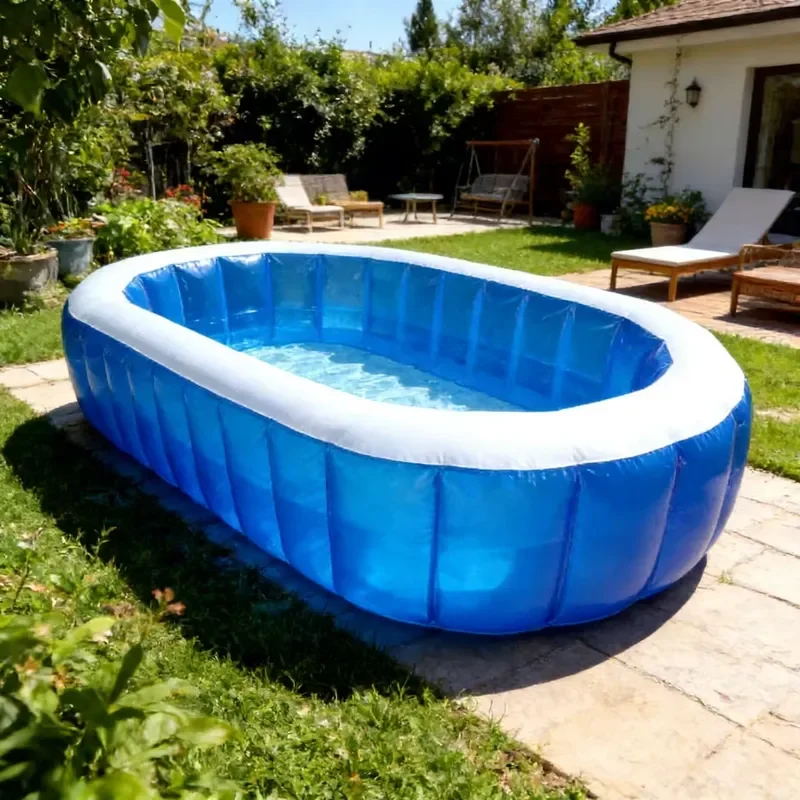 for Custom Inflatable Lounge Pool Large PVC Swimming Pool Reinforced Corners for Paddle Boat Bumper Boats Outdoor Water Fun