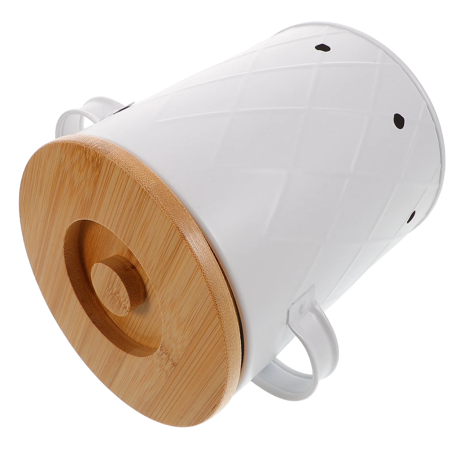 

Vegetable Storage Bin Potatoes Onions Garlic Bamboo Lid Kitchen Storage Canister Breathable Container Fresh Keeping Large