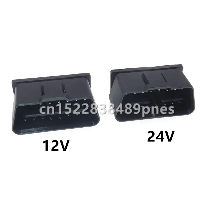 16 Pole 12V 24V Automotive OBD2 Socket Male Connector OBD II Diagnostic-tool Wiring Harness Plug