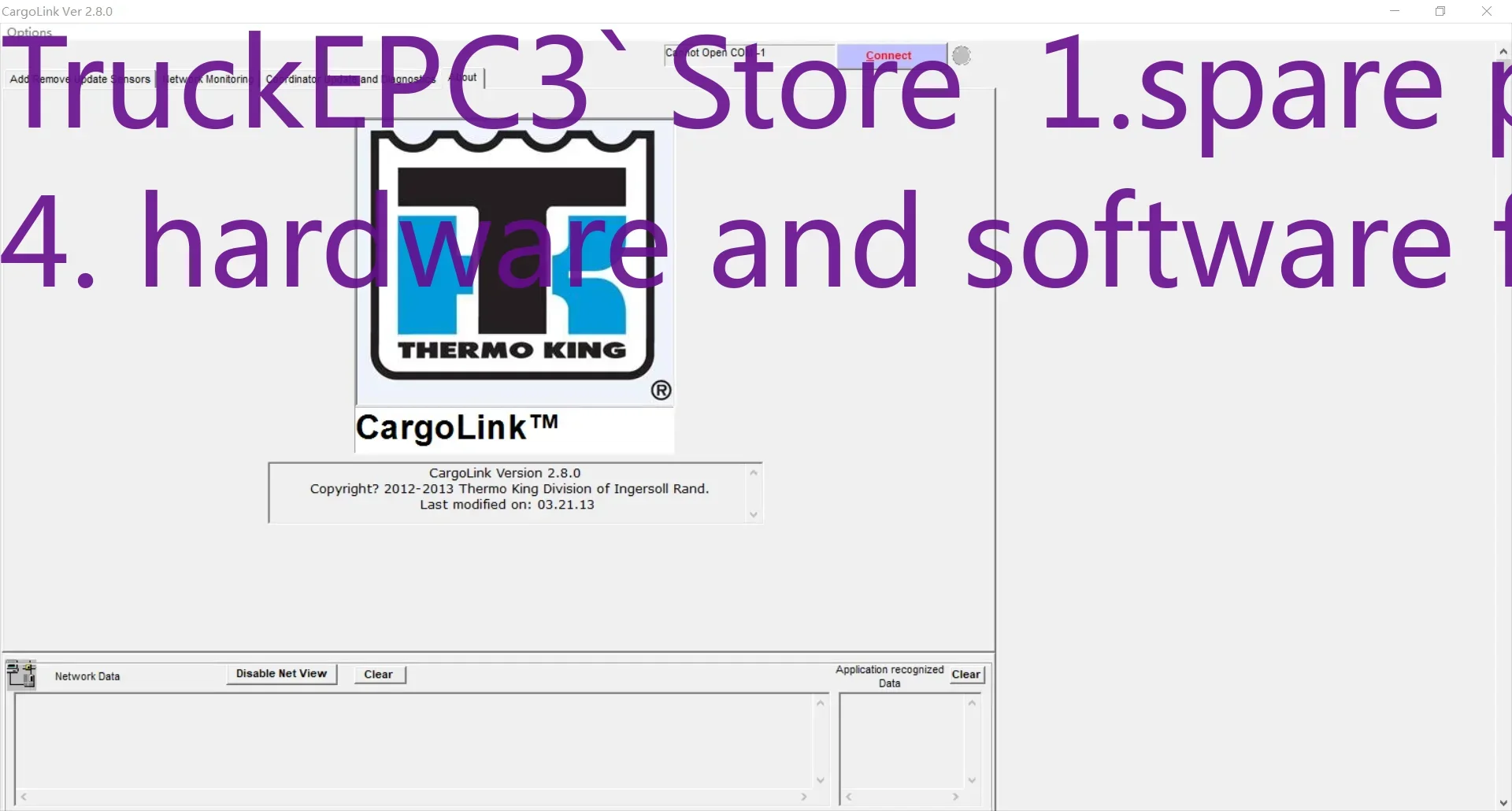 

TruckEPC3 TruckEPC3 Thermo King CargoLink Сервисный инструмент для ПК 2.8.0