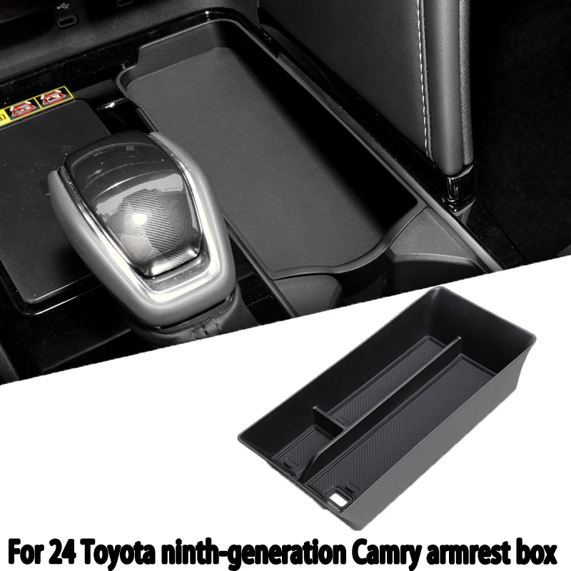 Caja de almacenamiento para reposabrazos, bandeja de almacenamiento para consola central, dispositivo de modificación de caja de almacenamiento, compatible con Toyota Camry de novena generación 2024.
