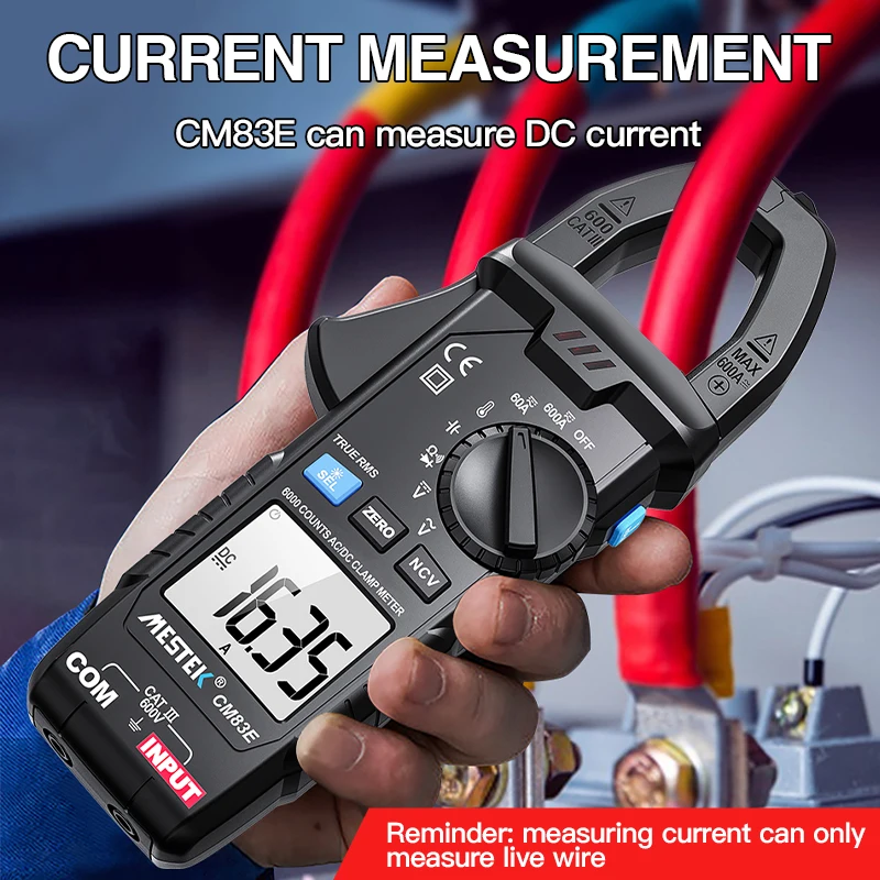 Mestek CM83E Digital Clamp Meter AC/DC 1000A NCV Current Clamp Pliers Clamp Ammeter Pinza Amperometric Electrician Multimeter