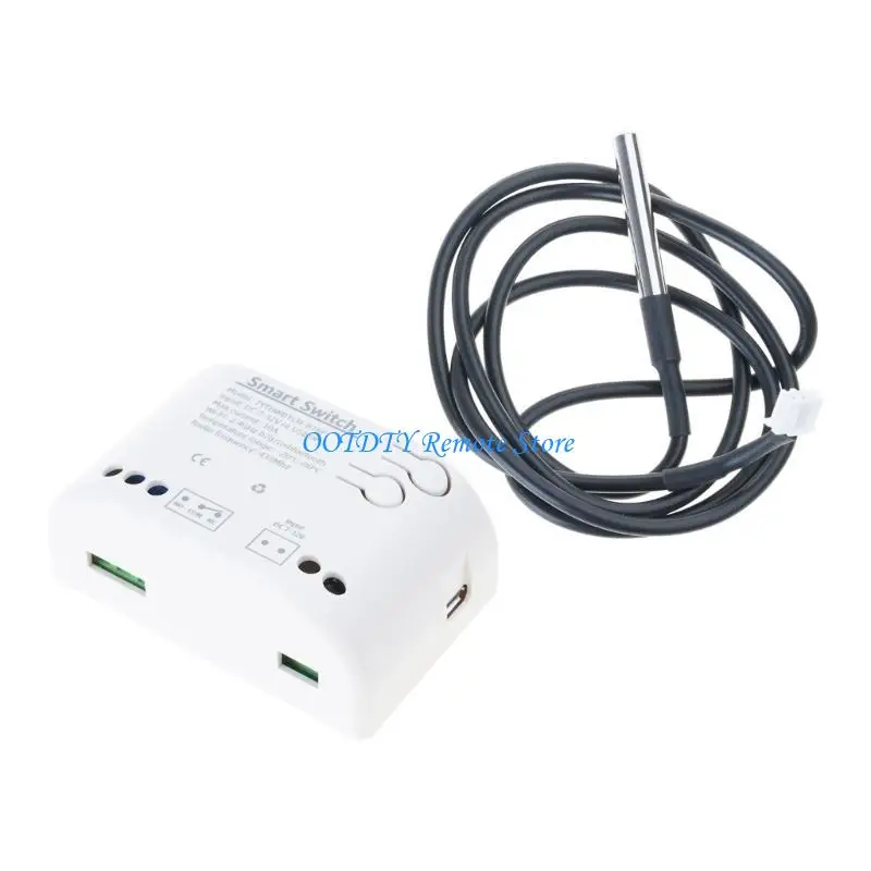 Modulo commutazione a temperatura intelligente WiFi USB5V o 7-32V/85-250V Monitoraggio del termostato 10A Modulo relè