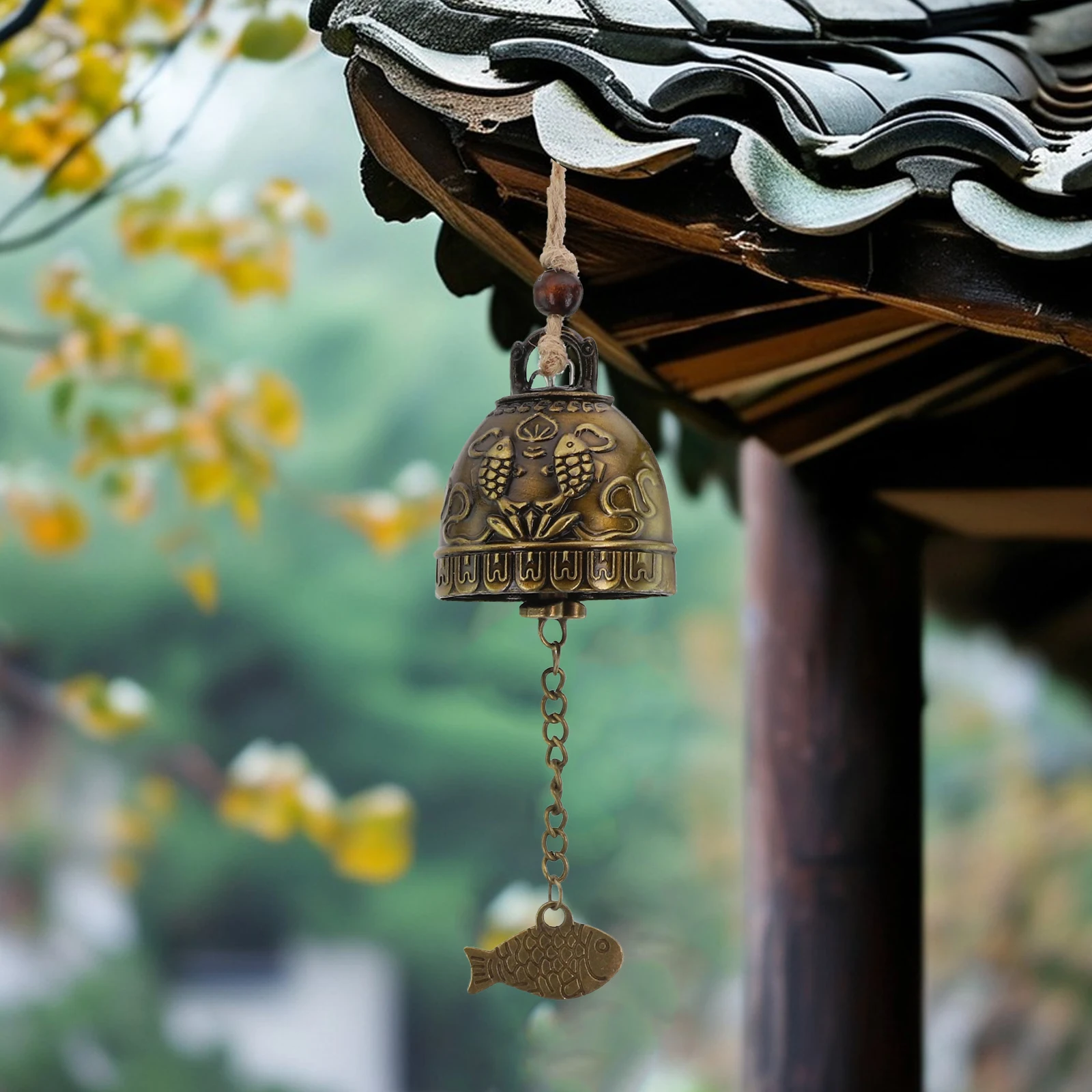Abundant Wealth Garden Yard Copper Windbell for crisp Sound Elegant Ornament Relaxing for versatile Fitment Abundant