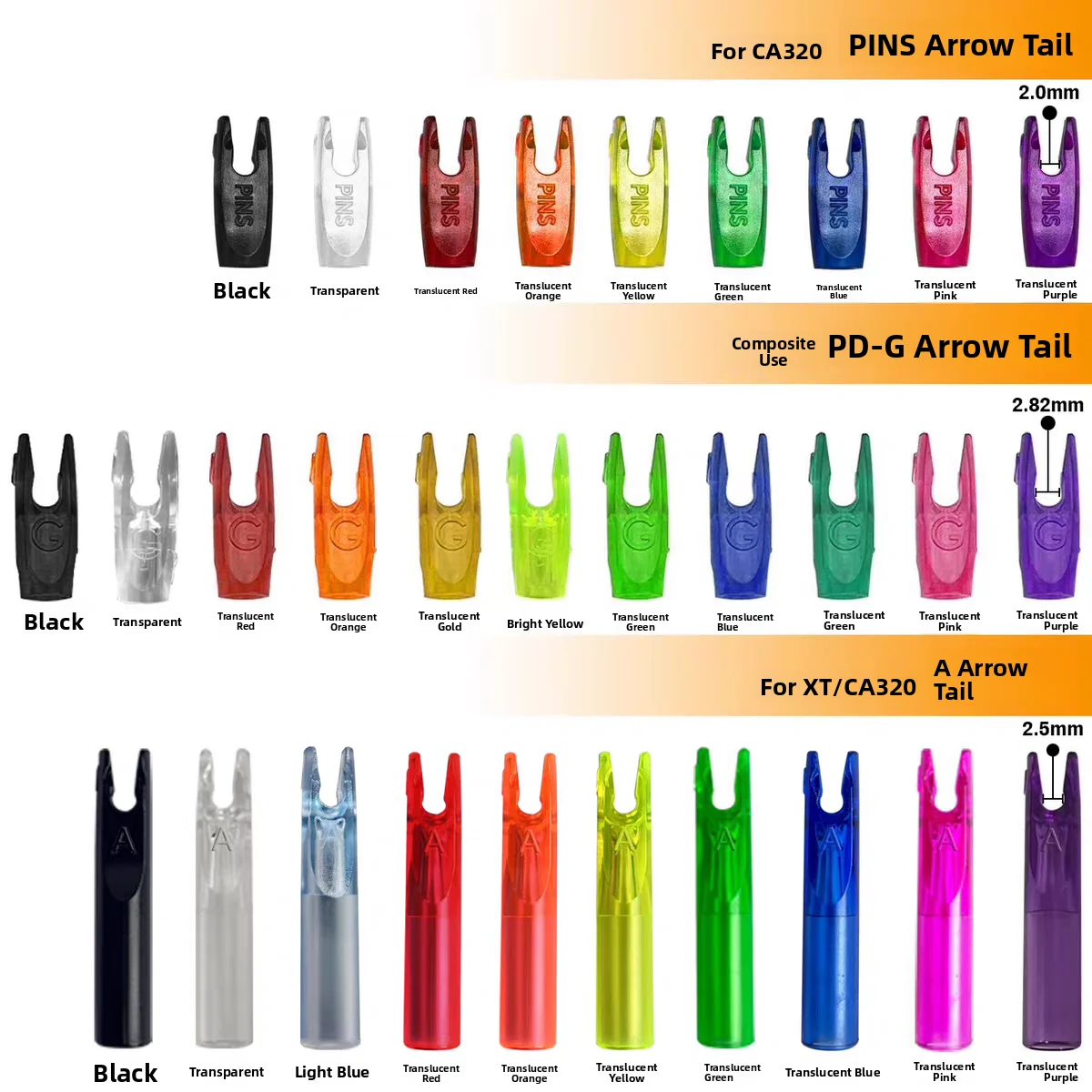 pandarus-bow-arrow-tail-32mm-a-tail-outer-g-tail-pins-tail-accessories-shooting-accuracy-system-xtca320x10-universal