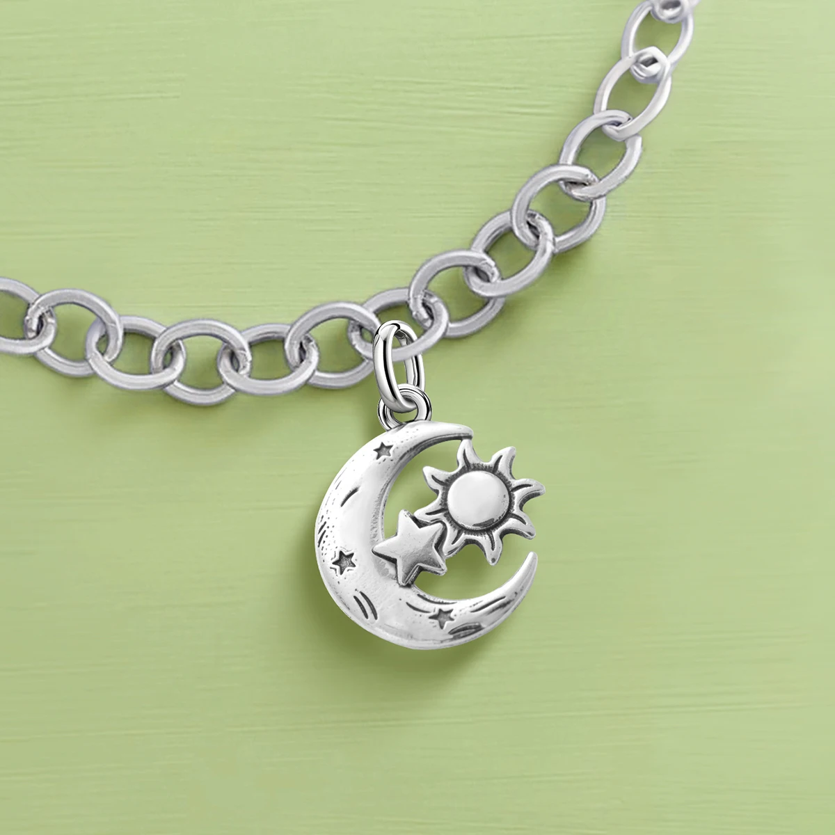 

925 Sterling Silver JamesAvery Vintage Pendants Sun Moon Love Heart Charms Beads Fit Original Bracelet Necklace DIY Jewelry