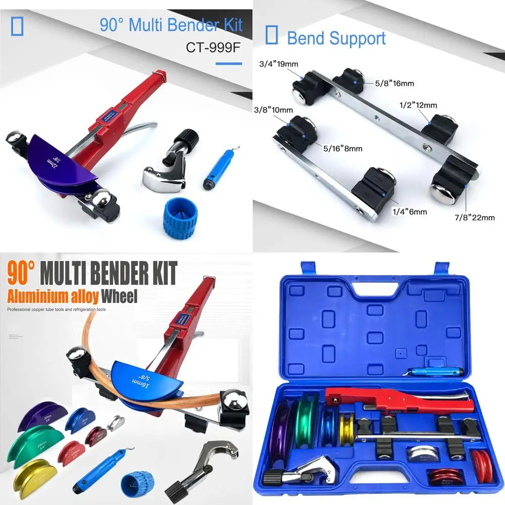 

90 ° Комбинированный ручной трубогиб для гибки труб, инструмент для гибки труб для домашних проектов и сантехнических работ