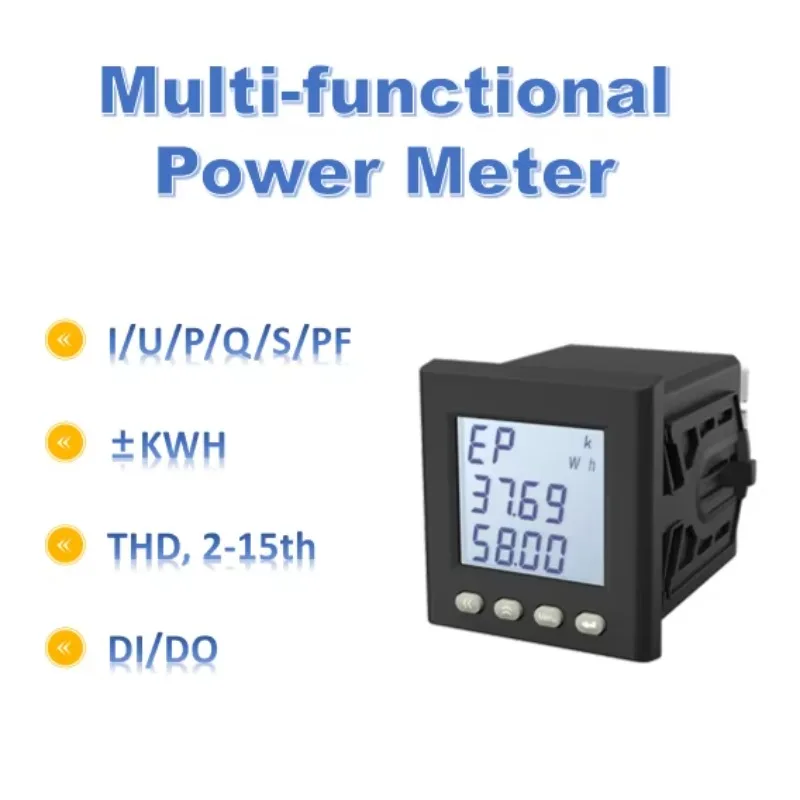 LCD Display Three Phase Multifunctional Power Meter Volt Meter Digital Ampere Meter