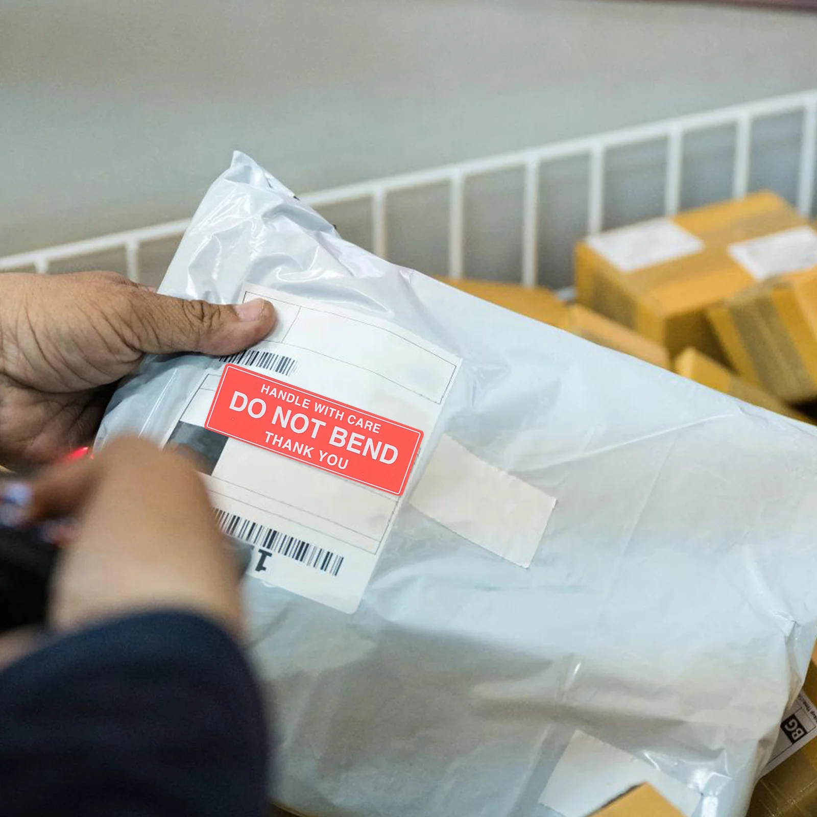Shipping Warning Stickers 1 Roll Handle with Care Label Self Adhesive Do Not Bend Decals for Envelopes Packages Storage
