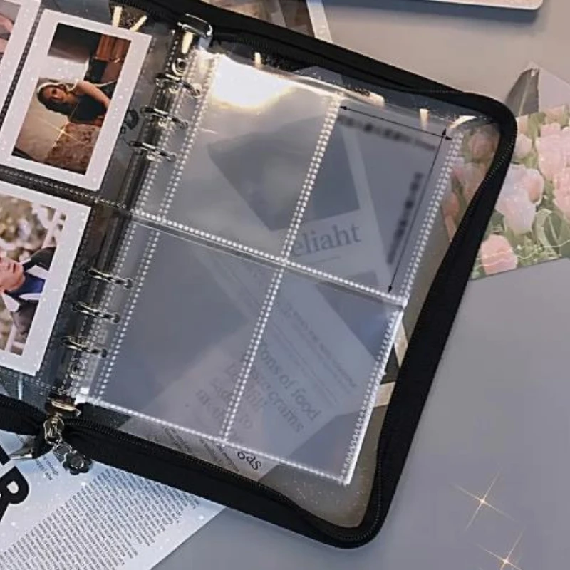 1Pc Transparent Loose-leaf Binder Cover A5 & A6 Sizes Detachable Notebook Shell Journal Organizer Suitable for Study & Work