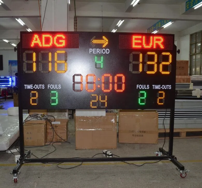 Giant Outdoor Waterproof 2m 3m Portable Wireless Digital Display 7 Segment Wireless Control Outdoor Basketball Scoreboard