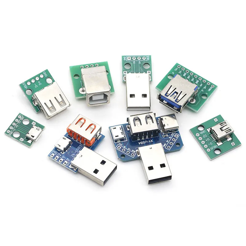 Usbturn2.0usb Hoofd Mannelijke Connectormicrodirect Stekker Schakelbord Gelaste Mobiele Telefoon Voedingskabel Module