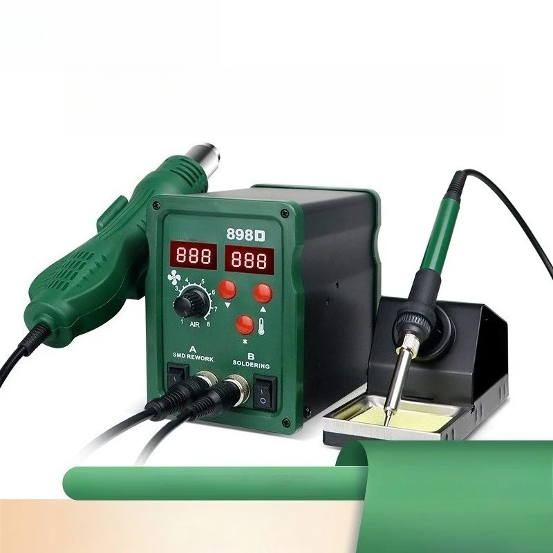 for 858D 898D High Power Hot Air  Soldering Iron Set Two‑in‑one Dual‑purpose Welding Rework Table