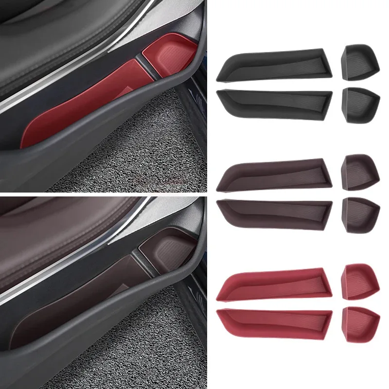 

For BMW X5 G05 2022-2024 TPE 4PCS Car Front Door Side Storage Box Door Slot Organizer Tray Interior Organizer Accessories