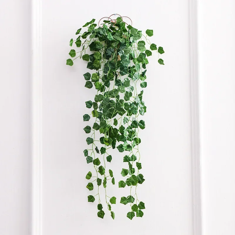 90cm Wall Hanging Green Dill Artificial Plant Vine Leaves  Sweet Potato Grape Begonia  Fake Flower Wedding Christmas Decoration