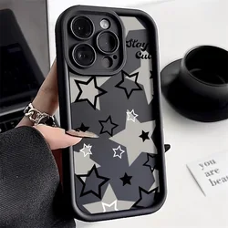 Cute Star Phone Case For iPhone 13 Case iPhone 11 15 17 12 14 16 Pro Max 7 8 Plus 16e XR SE Shockproof Silicone Cover Soft Funda