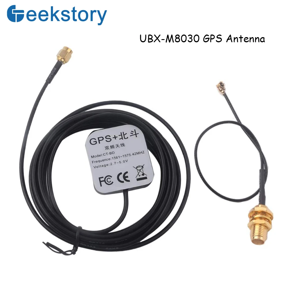 Waterproof Active GPS Navigation Antenna DC 3V-5V, SMA Male Connectors M8030 GPS Antenna 28dB for GPS Module Receiver Tracking