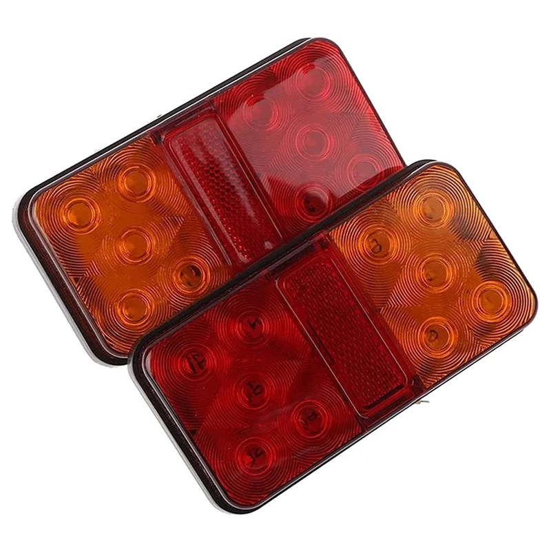 

4Pcs 12V 10LED Waterproof Truck Trailer Truck Tail Light Car Turn Signal Brake Rear Stop Lamp Boat RV Camper Indicator