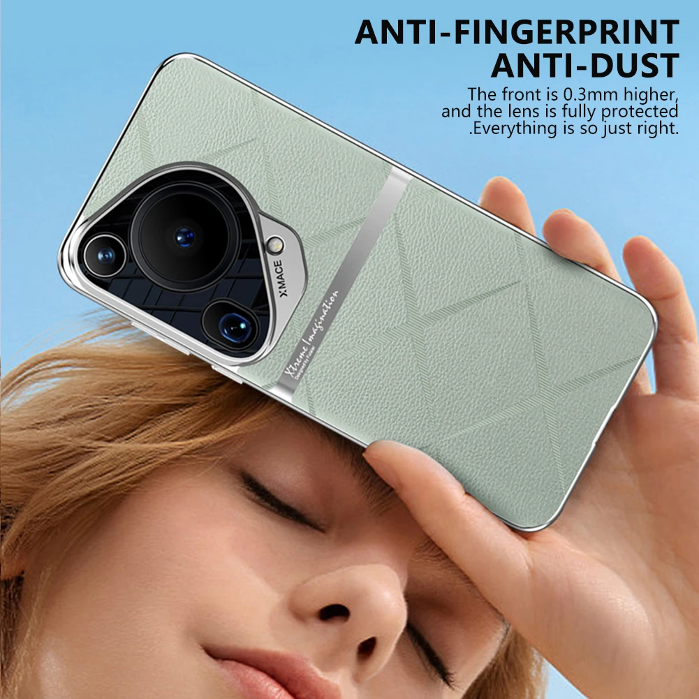Original Case For Huawei PURA 70 ULTRA Luxury leather Hard Shockproof Cover For PURA70ULTRA Lens Protection Plating Skin Coque