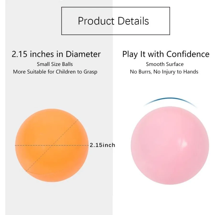 Palline per palline per bambini Palline giocattolo in plastica a prova di schiacciamento gratuite per giocattoli d'acqua per piscina con palline Macaron Ocean Balls 100 pezzi