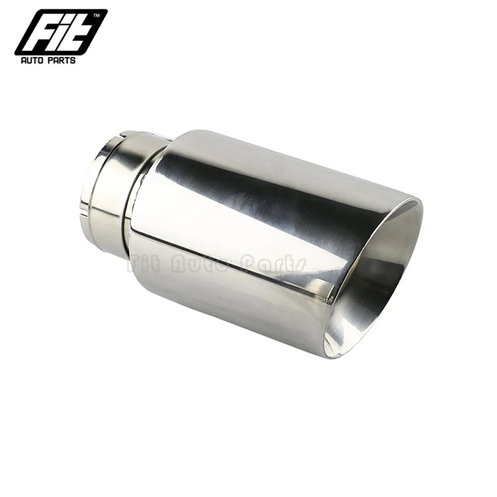 

63mm Car Exhaust end Tip slant 89mm outlet Stainless Steel Muffler Tail pipe with clamp