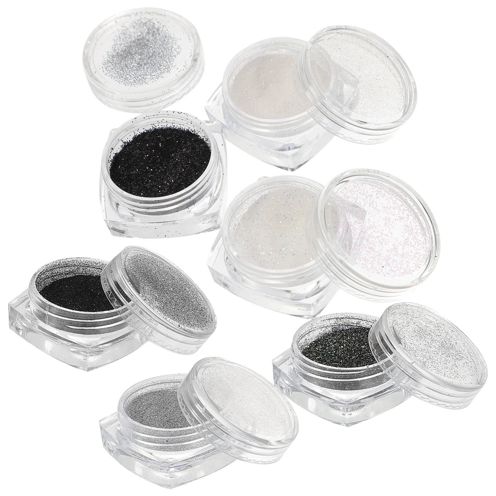 6 caixas de pó de unhas glitter pigmento fino diy arte do prego gel acrílico natural unhas decoração suprimentos pigmento em pó para unhas