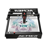 ACMER P1 10W laser engraving machine cutting machine for wood glass acrylic plastic leaf engraving