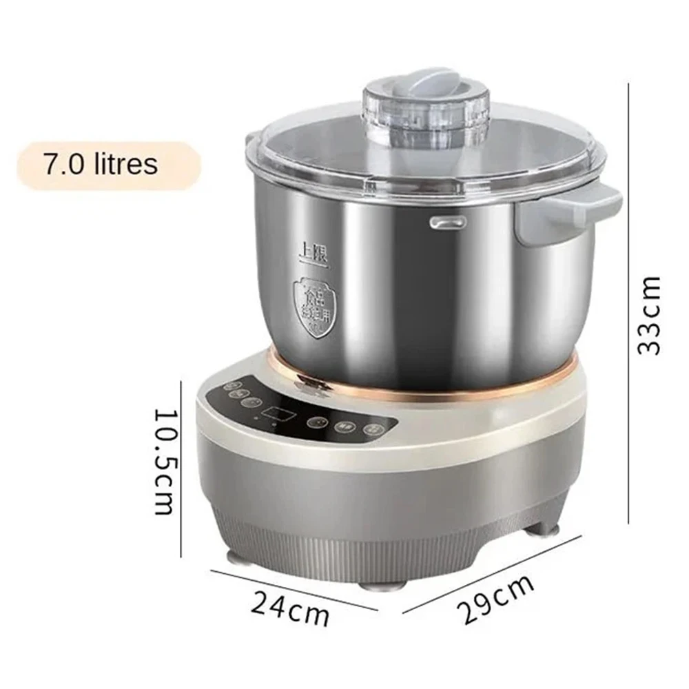 Dough Kneading Machine 5L 7L Dough Maker Electric Kneading Machine Dough Mixer with Fermentation Function Stainless Steel image 3