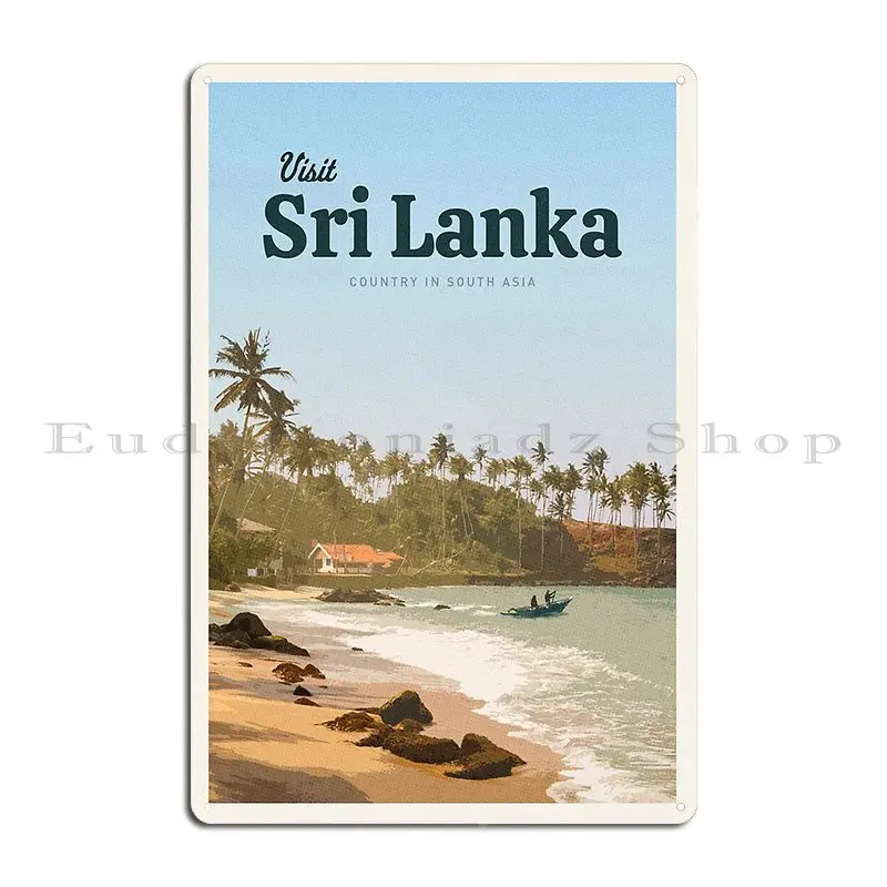 Visit Sri Lanka Metal Sign Design Living Room Wall Cave Plaques Party Tin Sign Poster