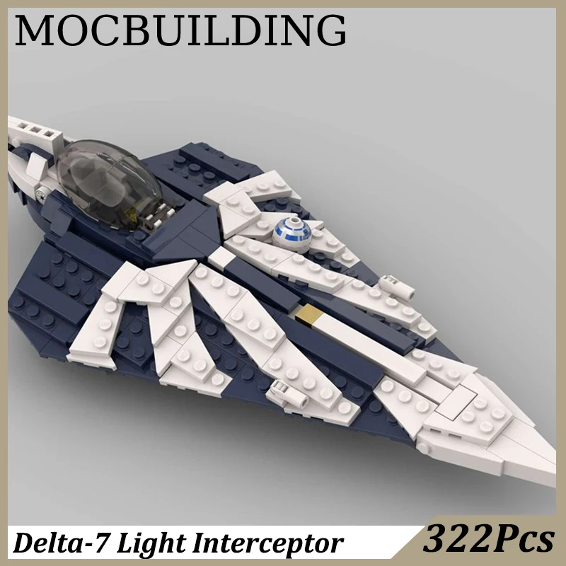 

Delta-7 Light Interceptor Fighter Aircraft Model MOC Building Blocks Toys for Kids Birthday Gift