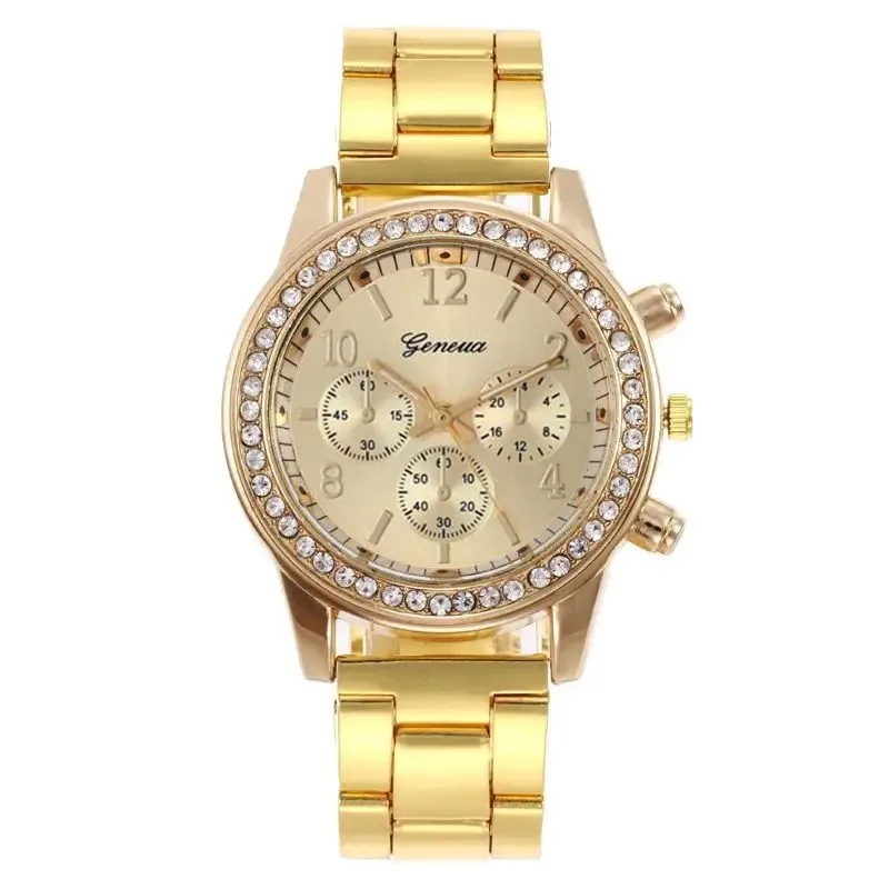 2024 New Fashion Women Rose Gold Watch Luxury Reloj Mujer Wristwatch Female Casual Stainless Steel Quartz Watches Clock