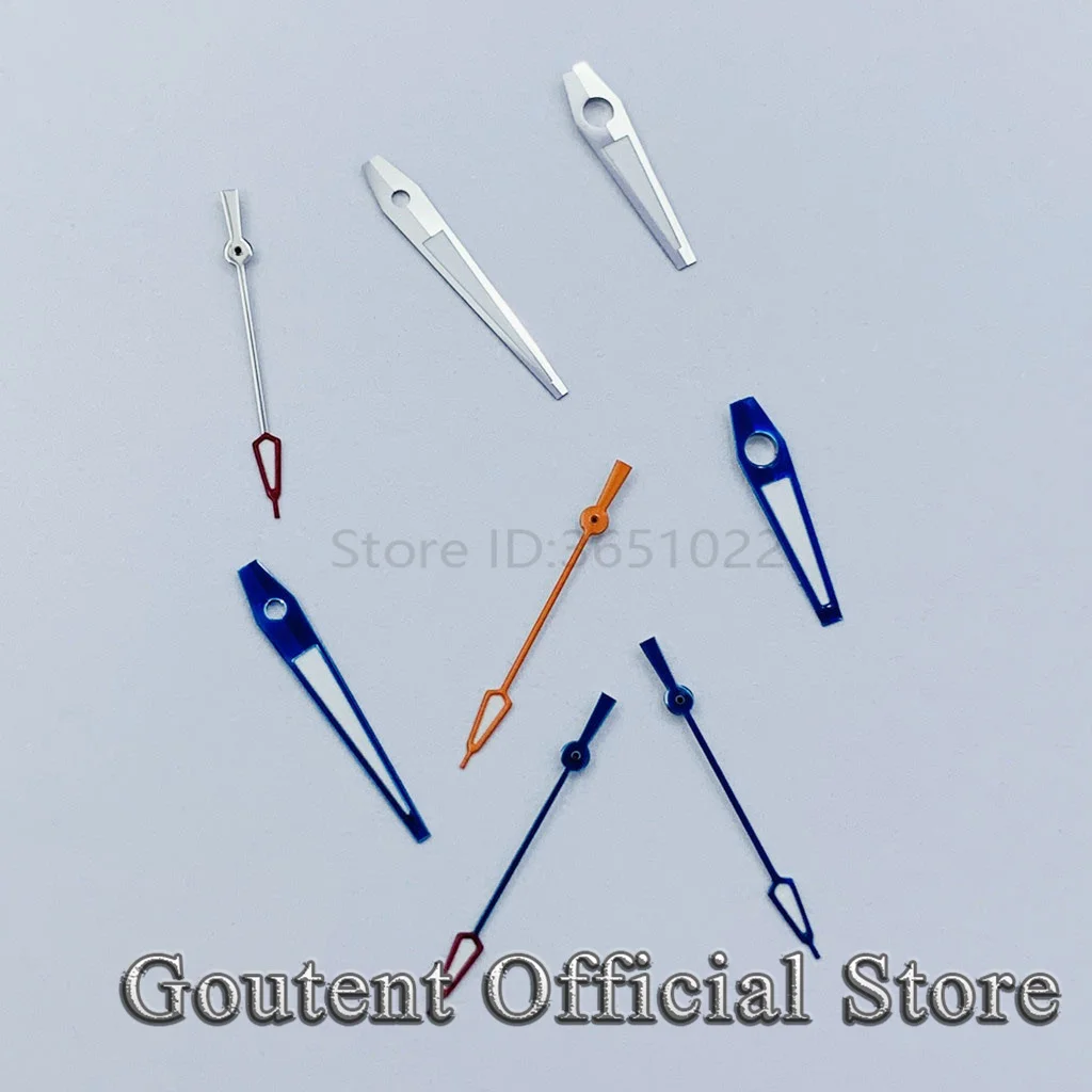 Goutent Silver Blue Watch Hands Fit ETA 2836 2824 DG2813 3804 Miyota 8215 821A NH35 NH36 Movement Green Luminous