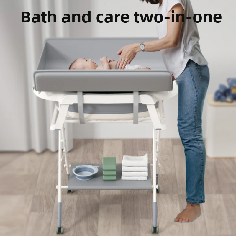 

‌Foldable Baby Bathtub with Adjustable Stand, Newborn Bathing Seat, Anti-Slip Nursery Tub, Eco-Friendly Bathing