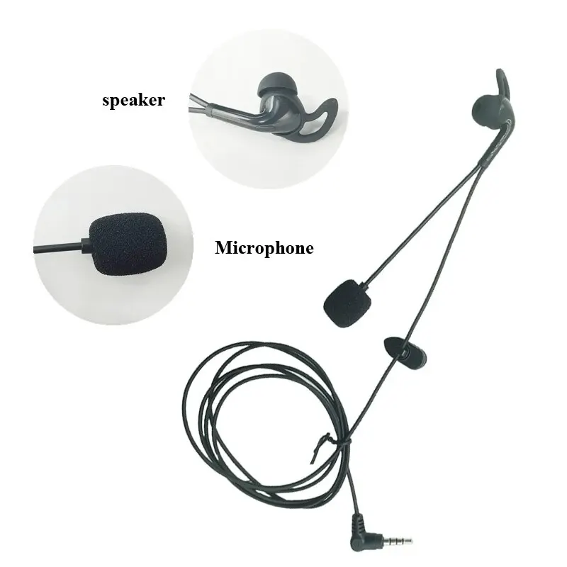 3.5mm Plug In Earphone Headphones Suitable For EJEAS FBIM V6 V6C V4 V4C Referee