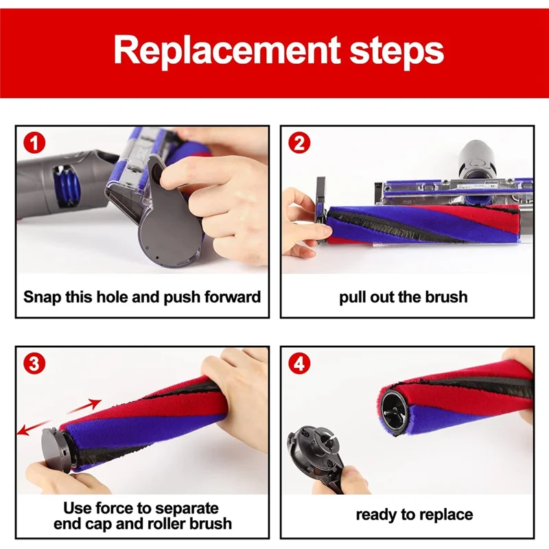 Remplacement de la barre de brosse à tête de rouleau souple, Dyson V8 Slim V10 Slim V12 DETECT Slim V15 DETECT Slim, pièce n ° 971634-01 A