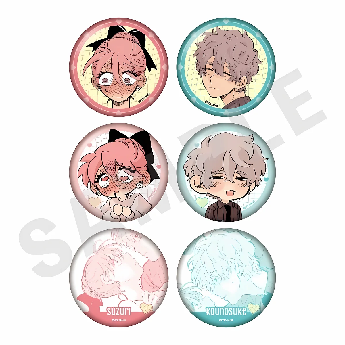 Pin de Anime Único de 6cm de Watashi Haruno-san to Date Shichatta, Regalo del Día del Padre para Bolsos, Ropa, Uso Diario, Llavero