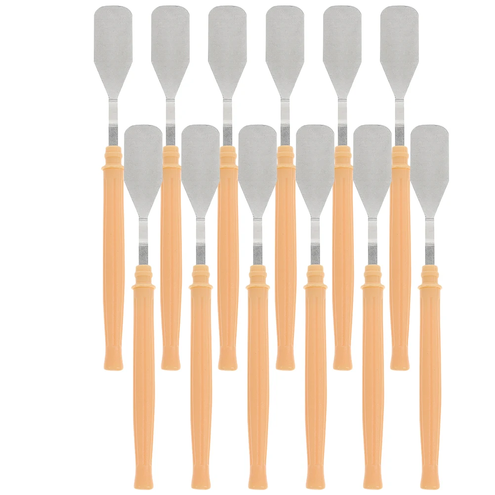 

12 Pcs Palette Knife Scrapers Oil Painting Spatulas Wooden H les Metal Mixing Tools Canvas Street Painting Drawing Tool