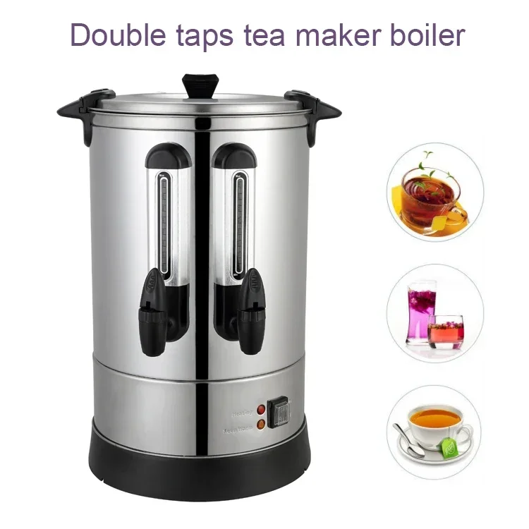 10 Liter Single Layer Hot Water Boiler for 304S/S Double Tap For Hotel Shop Marker Home Kitchen Appliance