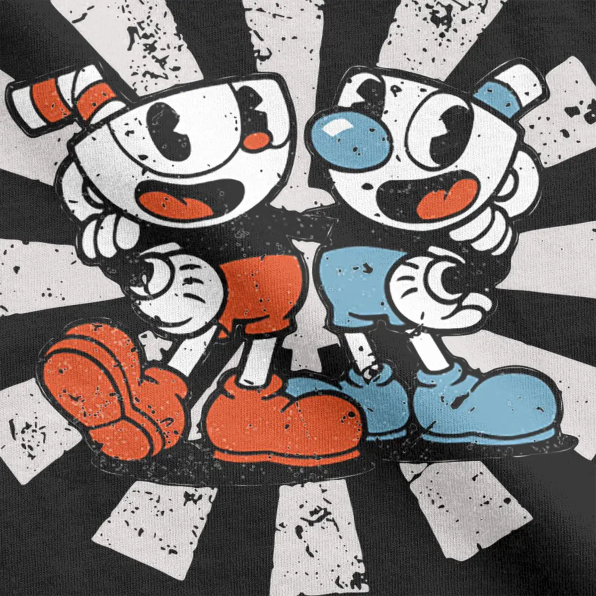 Men Women\'s Retro The Cuphead T Shirts Game Anime Pure Cotton Clothing Novelty Short Sleeve Crew Neck Tees New Arrival T-Shirts