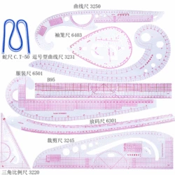5/6/9pcs 세트 재단사 측정 눈금자 키트 DIY 재단사 패턴 바느질 드로잉 퀼트 도구 의류 패치 워크 절단 곡선 공예