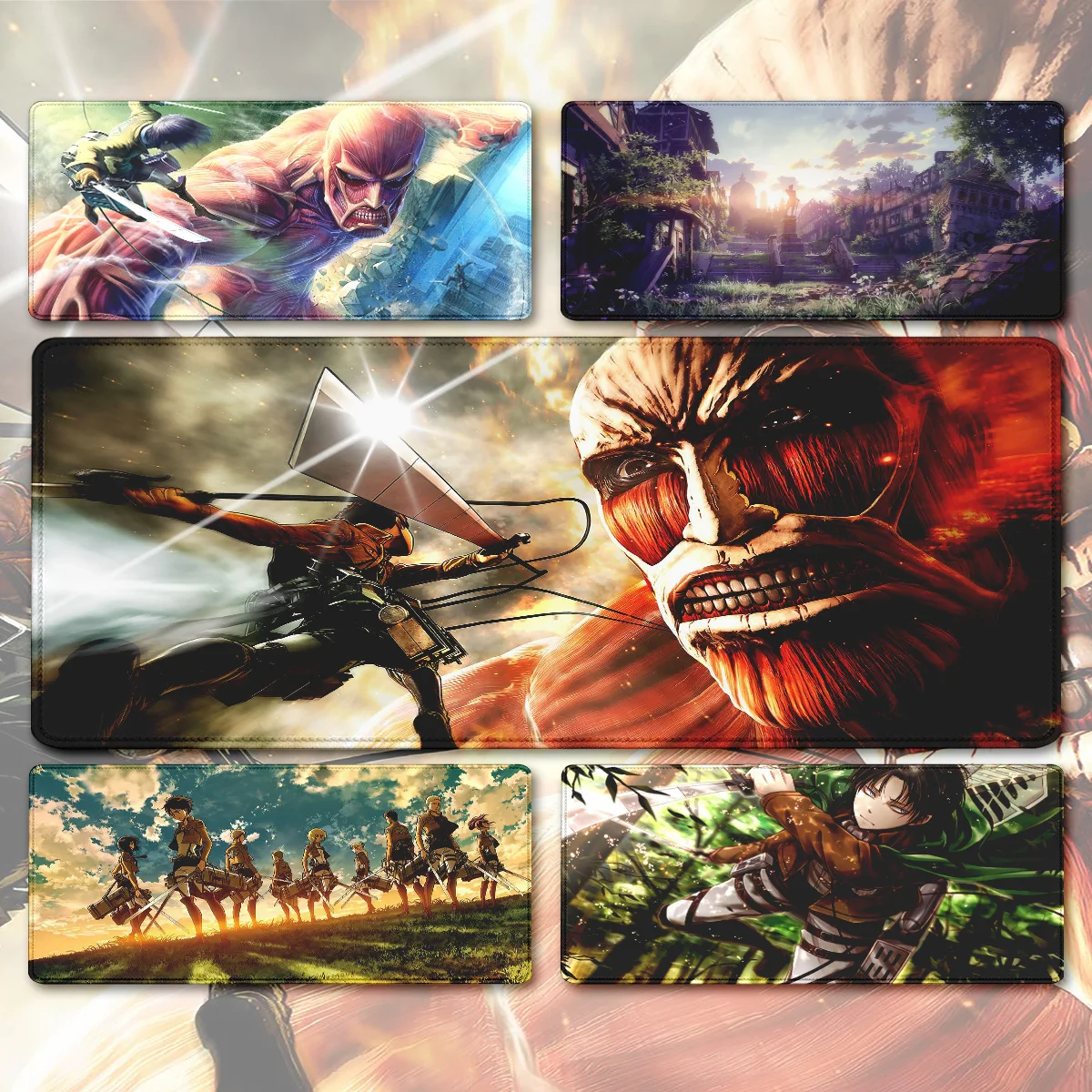 A-Attack On Titan-N Mouse Pad Gaming Accessories Keyboard Large Rubber Desk Mat Anime Computer CarpetGamer Non-slip Mousepad Xxl