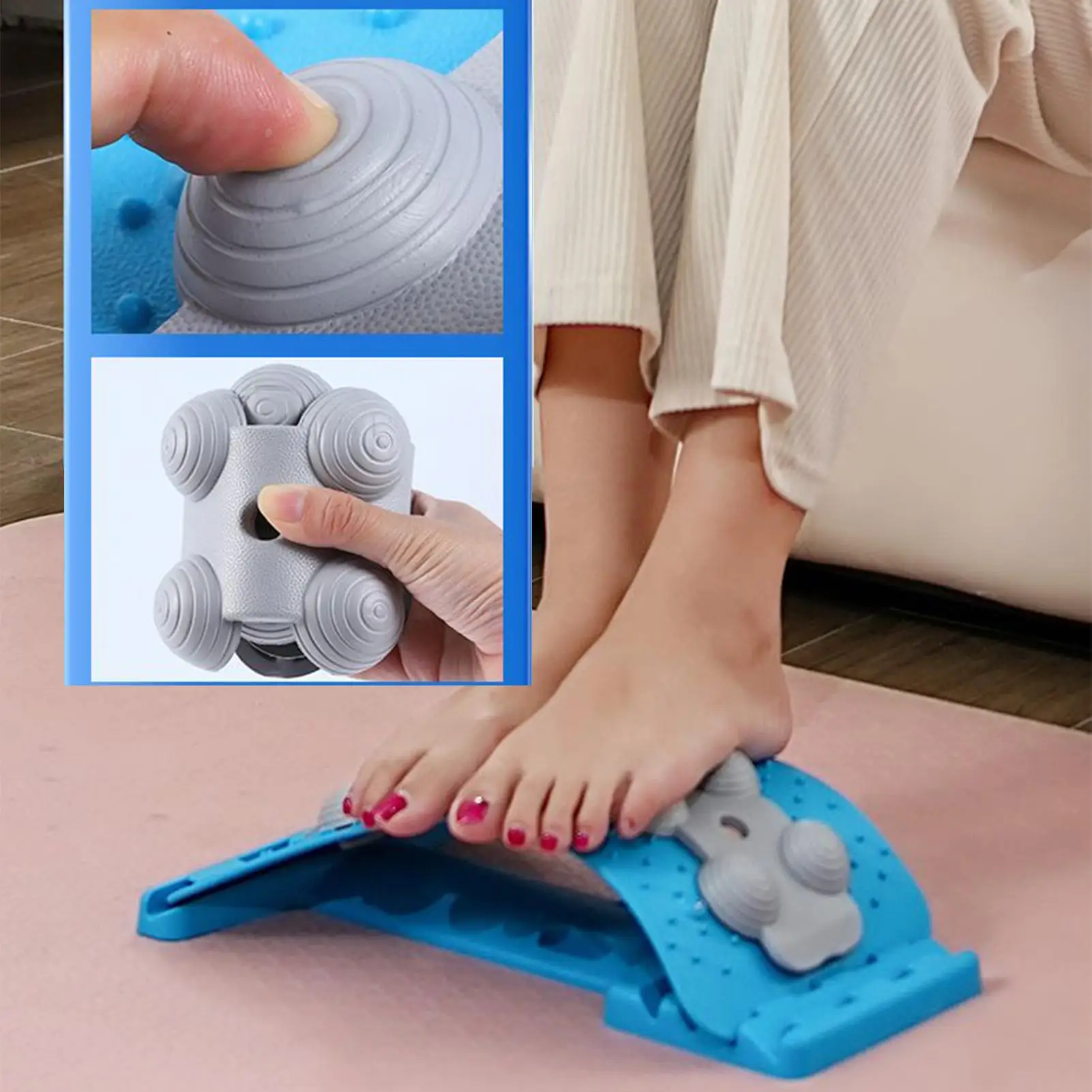 

Доска для поддержки поясницы, 4-уровневые регулируемые ручные массажеры для коррекции позвоночника, облегчения мышц, релаксации плеч, нервов, сутулости