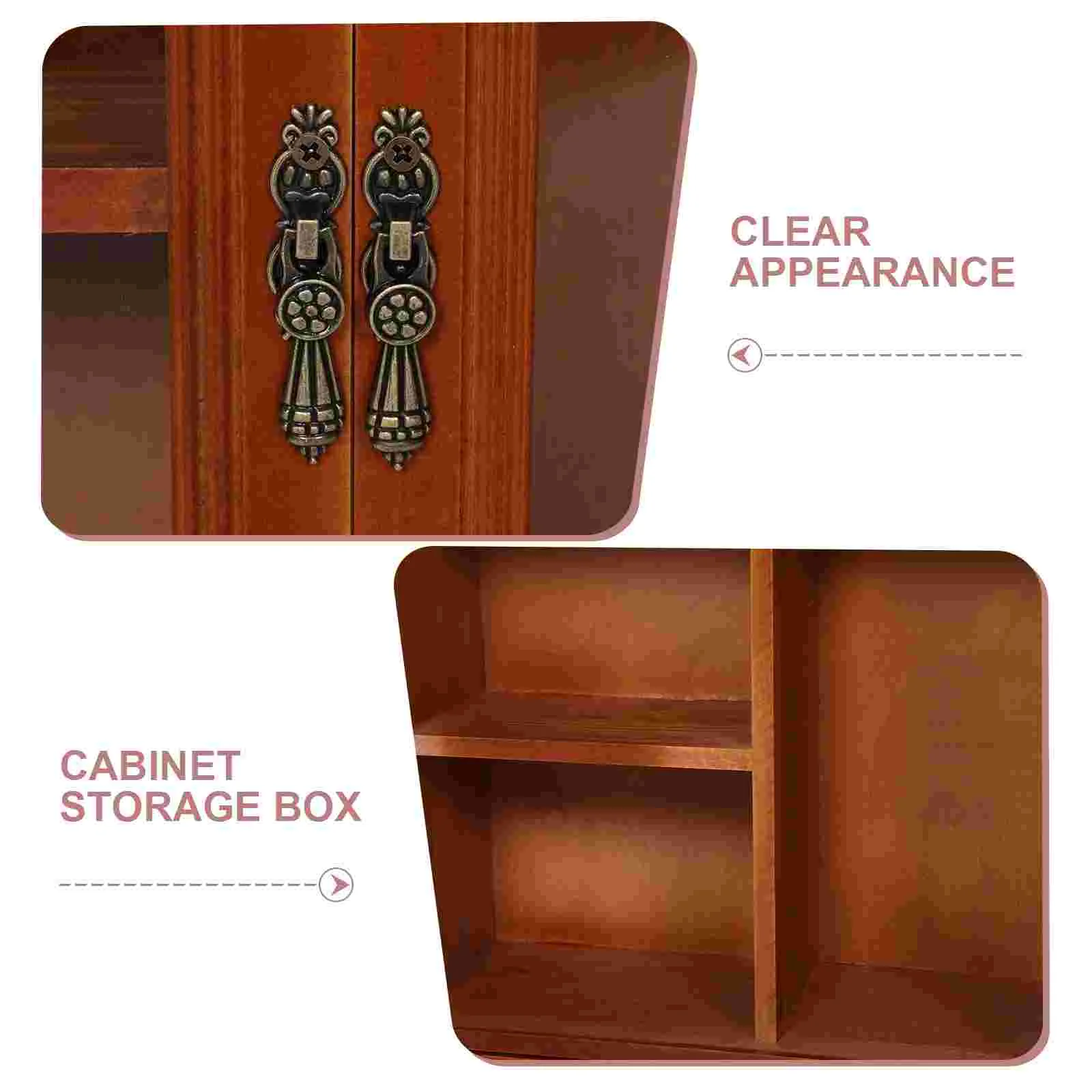 Cabinet Furniture Lockers Small House Decoration Wood Display Landscaping Decorative Wall Country